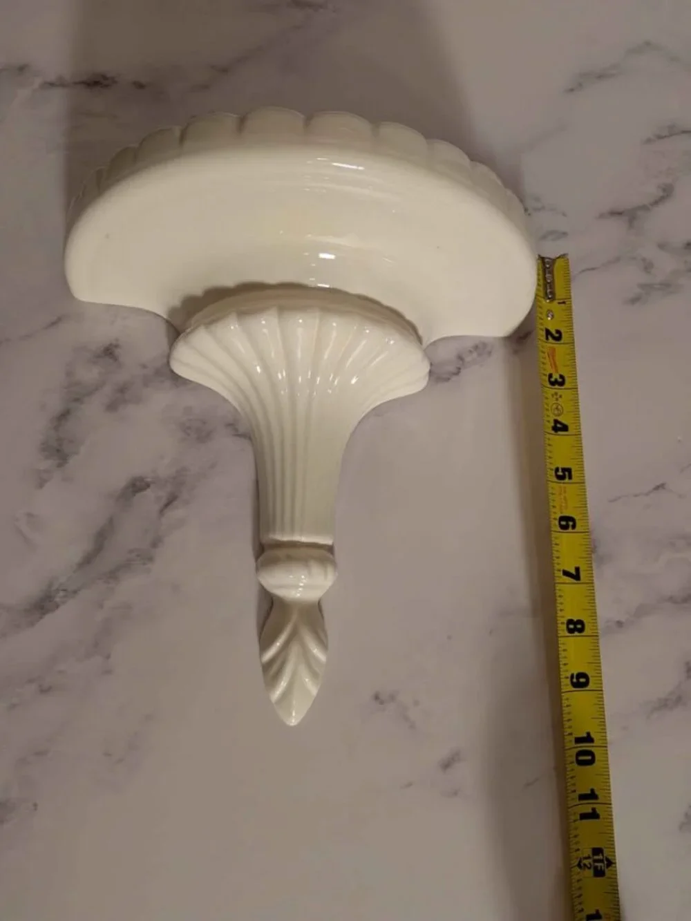 Decorative Ceramic Wall Shelf / Wall Sconce – Ivory Cream
